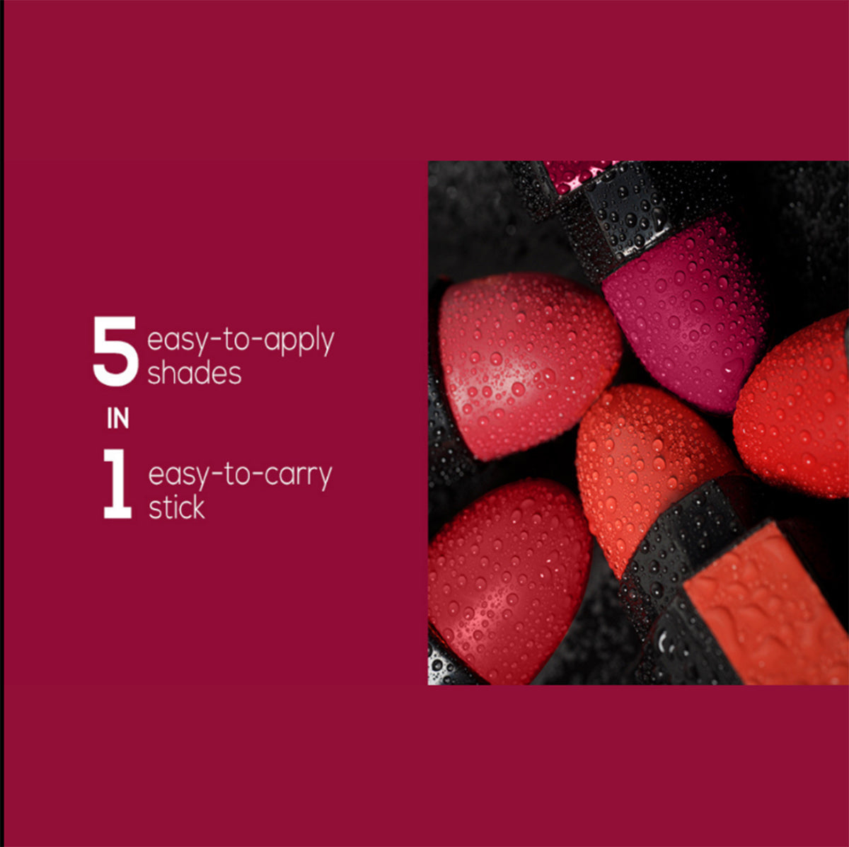 Beautious 5 in 1 lipstick - 5 steps Matte lipsticks