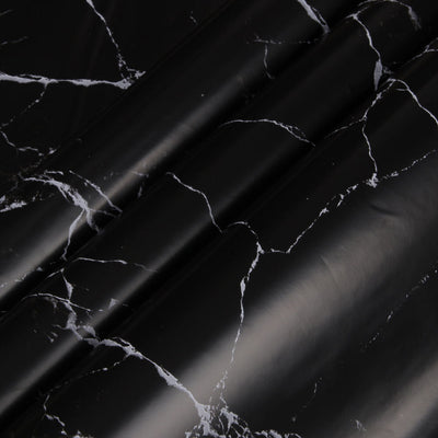 Self Adhesive Black / White Marble Sheet for Kitchen