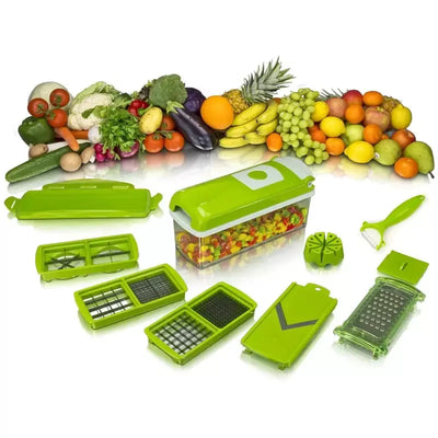 One Step Precision Cutting Genius NIcer Dicer Plus 12 In 1